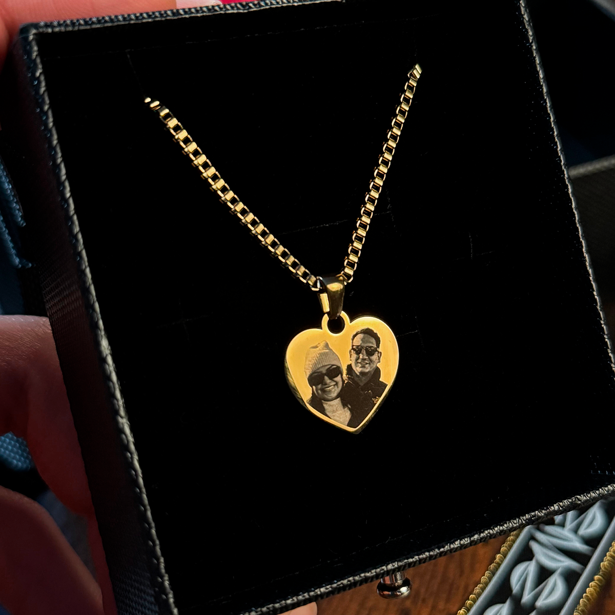 Caja de regalo con Rosa preservada para durar 5 años, con collar de acero inoxidable, regalo para impresionar a mi novia, rosa eterna, collar personalizable