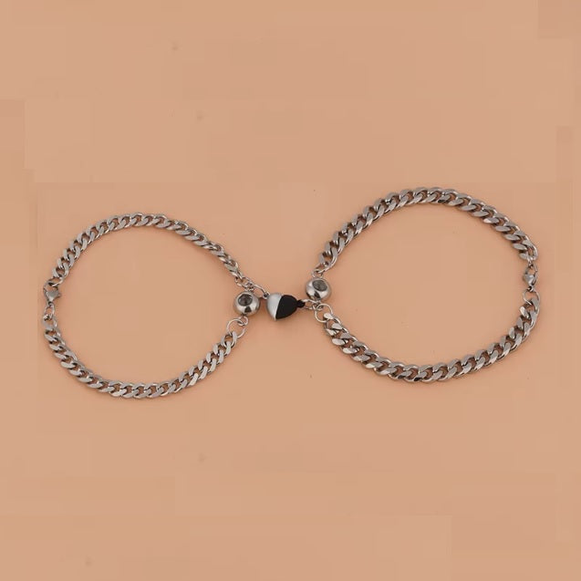 Pulseras para pareja con iman, pulseras personalizable con foto oculta
