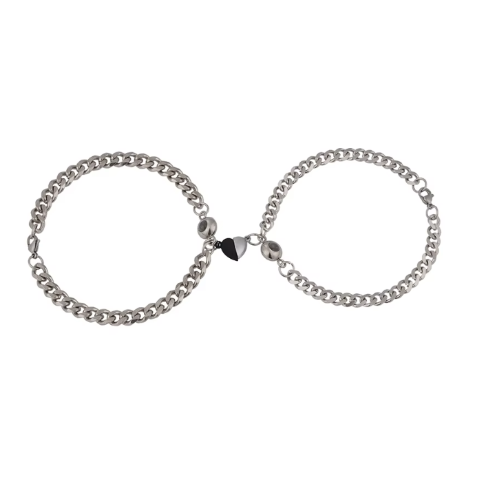 Pulseras para pareja con iman, pulseras personalizable con foto oculta