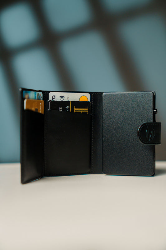 Monroe Magsafe Card Holder Edición 3 - dispensador de tarjetas, organizador de tarjetas, tarjetero con expulsor de tarjetas protección contra clonaciones, billetera versatil