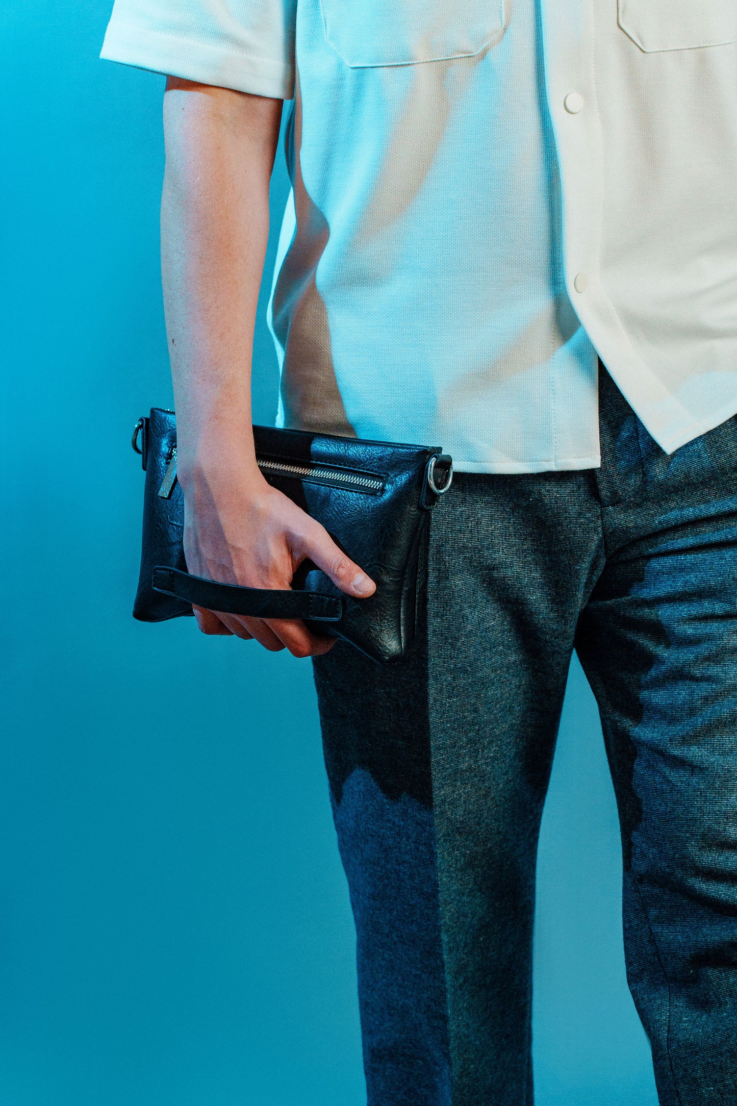 CARTERA MONROE CROSS BODY, CARTERA DE MANO UNISEX, CARTERA DE POLIURETANO DE ALTA COSTURA