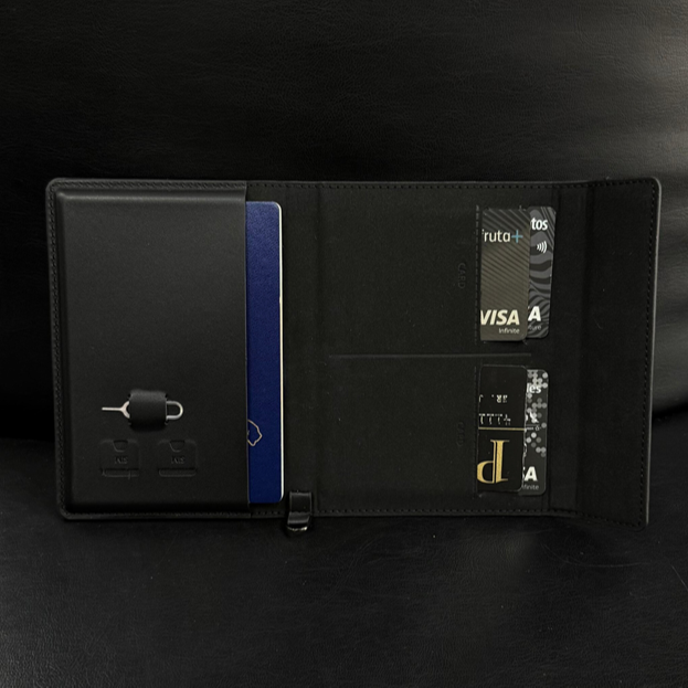 Porta Pasaporte Premium Monroe – Protección RFID, Compartimentos para Tarjetas, SIM y Efectivo, billetera