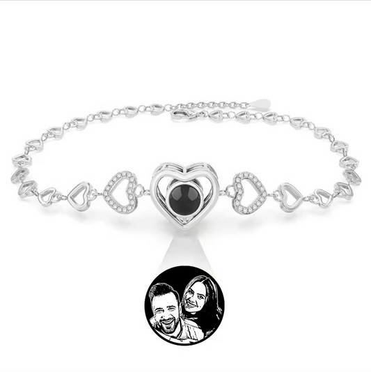 Pulsera de plata 925 , Pulsera personalizable con foto o texto, Pulsera con mensaje oculto.