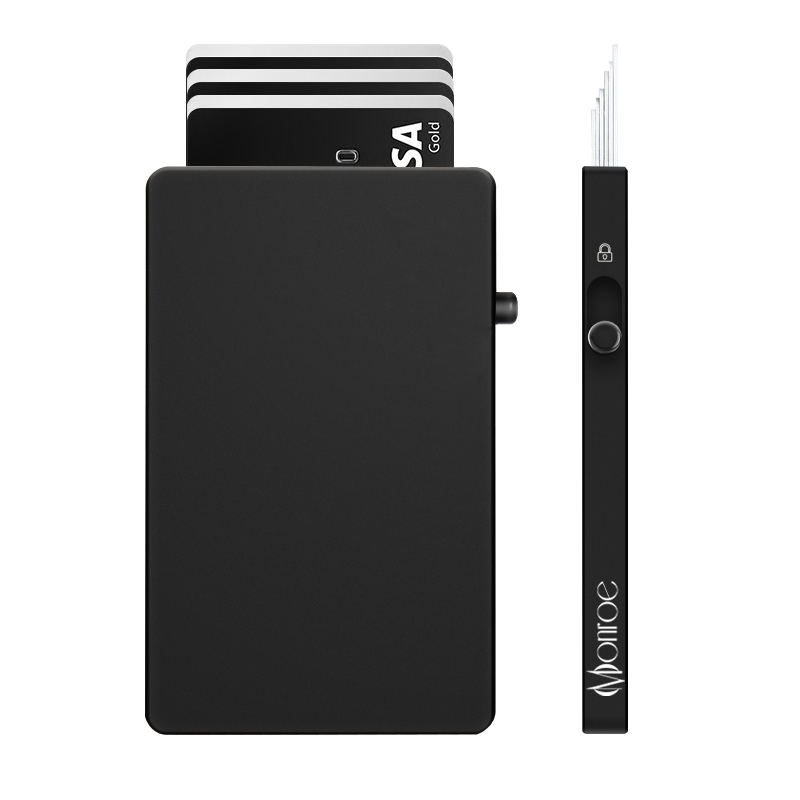 Monroe Magsafe Card Holder Edición 3 - dispensador de tarjetas, organizador de tarjetas, tarjetero con expulsor de tarjetas protección contra clonaciones, billetera versatil
