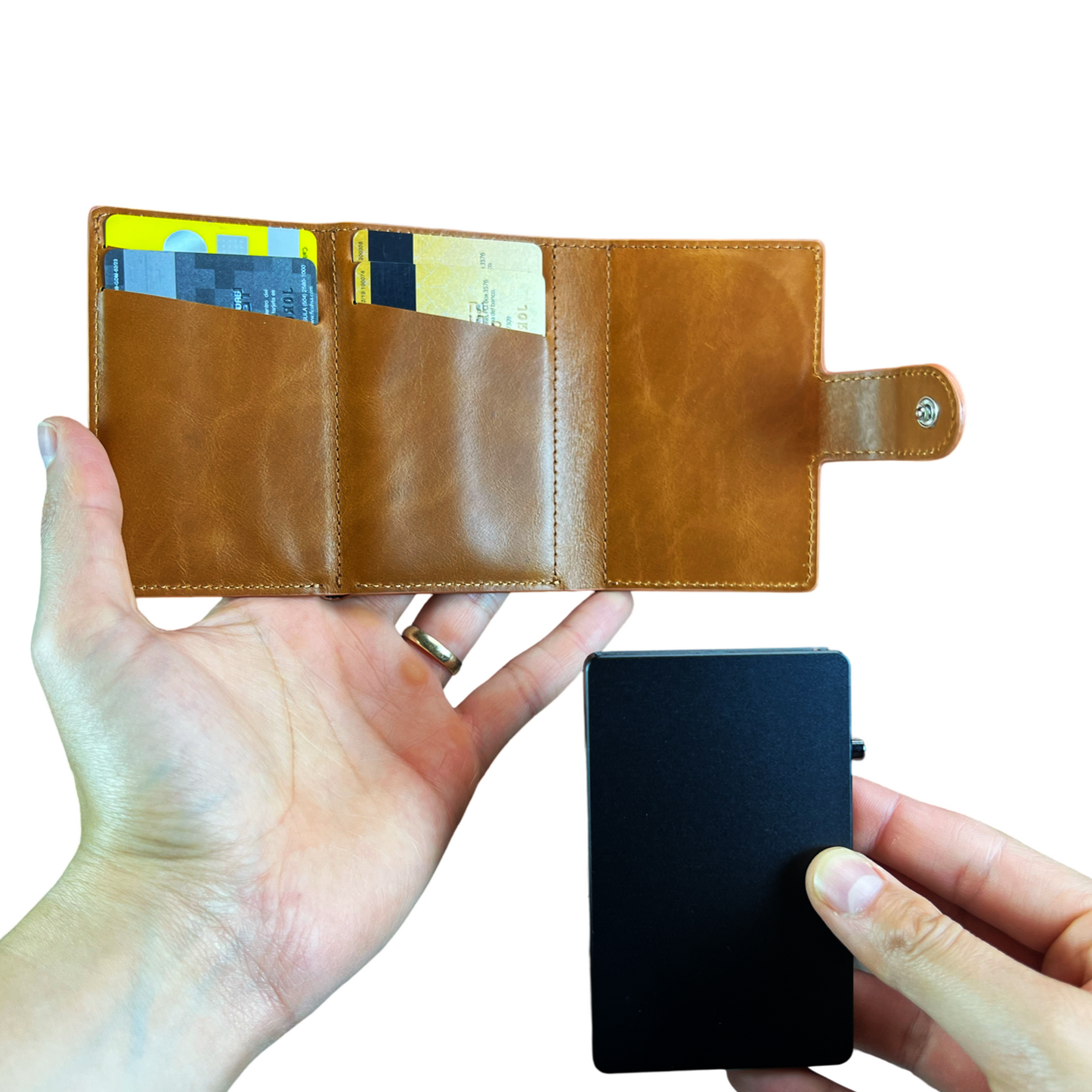 Monroe Magsafe Card Holder Edición 3 - dispensador de tarjetas, organizador de tarjetas, tarjetero con expulsor de tarjetas protección contra clonaciones, billetera versatil