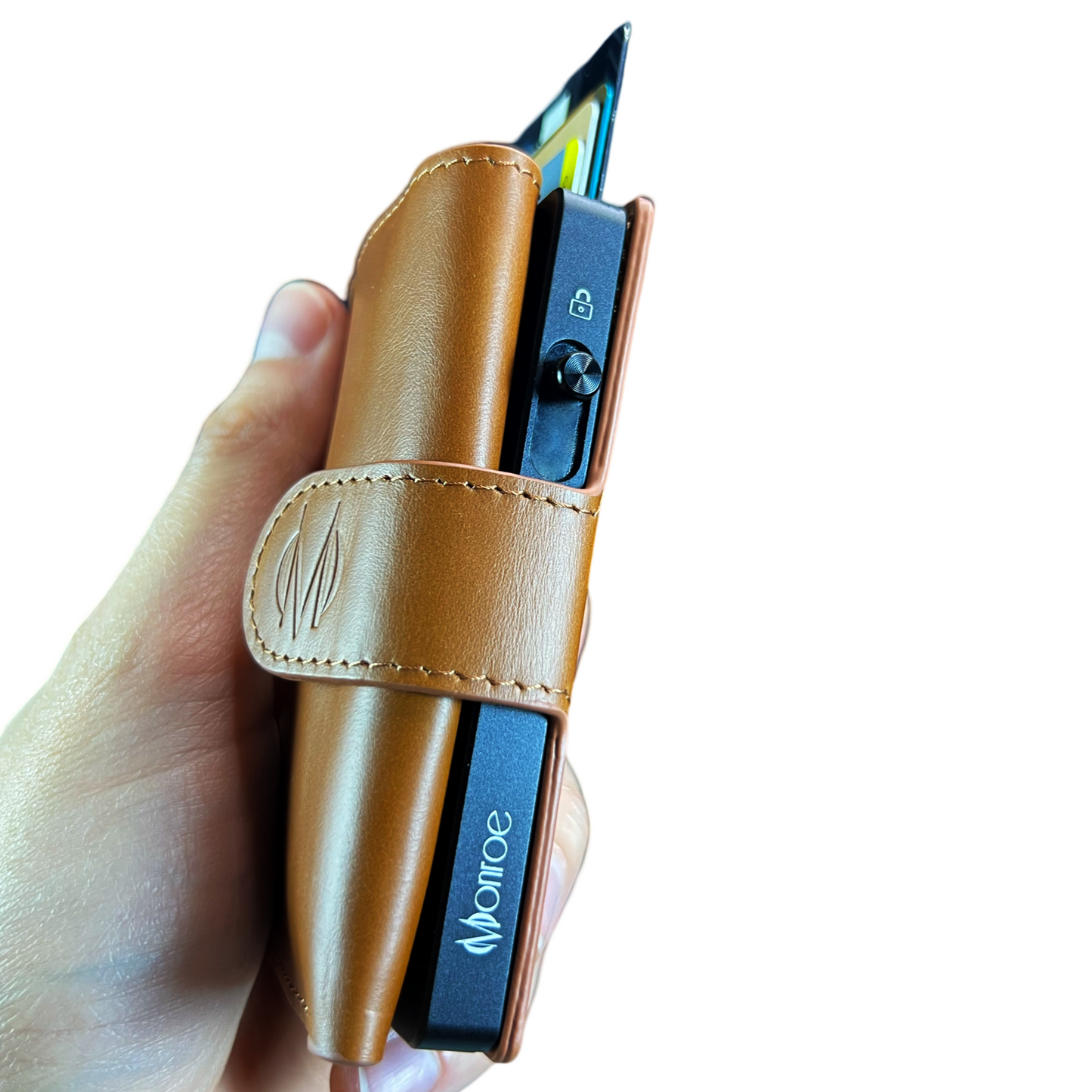 Monroe Magsafe Card Holder Edición 3 - dispensador de tarjetas, organizador de tarjetas, tarjetero con expulsor de tarjetas protección contra clonaciones, billetera versatil