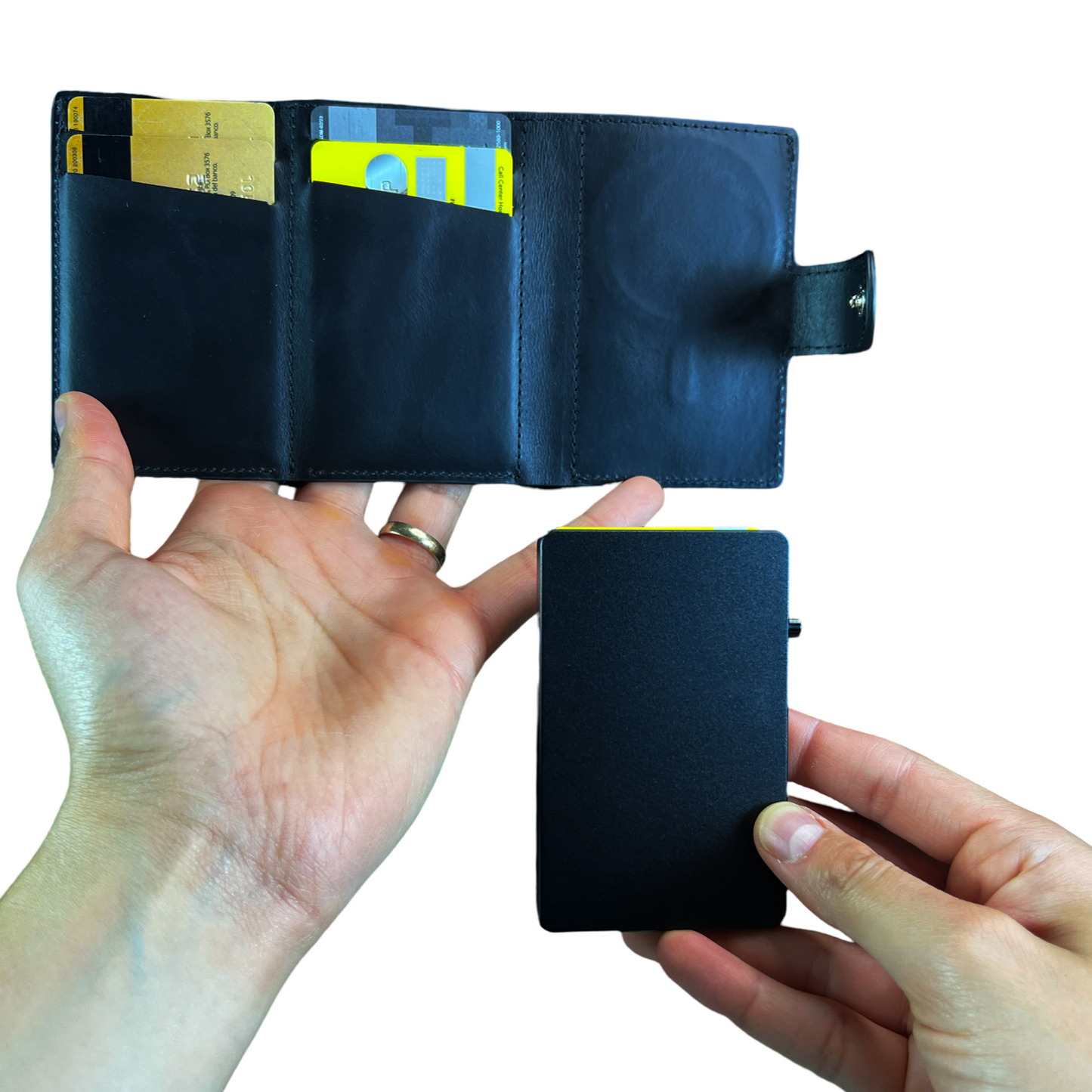 Monroe Magsafe Card Holder Edición 3 - dispensador de tarjetas, organizador de tarjetas, tarjetero con expulsor de tarjetas protección contra clonaciones, billetera versatil