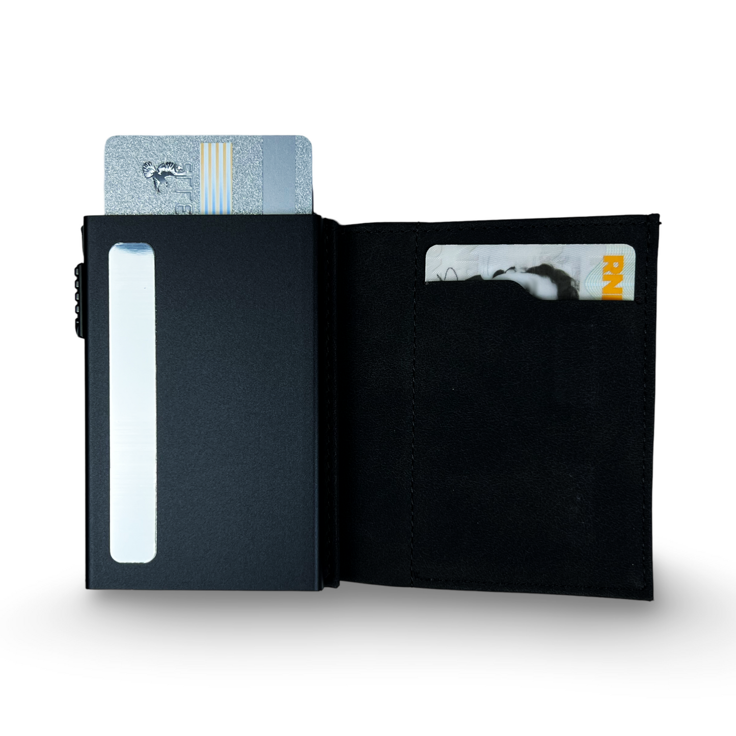 Tarjetero y billetera con RFID, dispensador de tarjetas, organizador de tarjetas, billetera y tarjetero, guarda efectivo y tarjetas