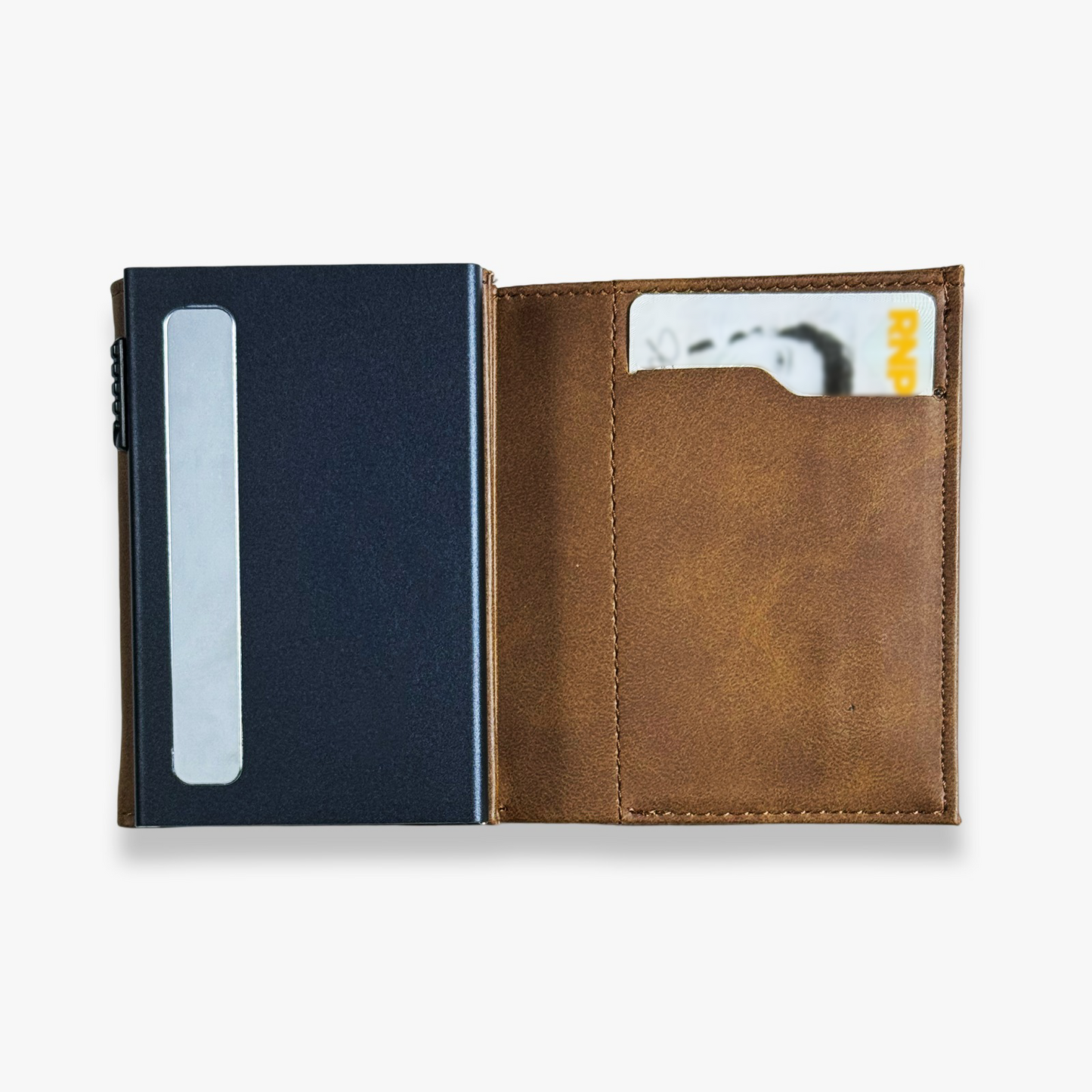 Tarjetero y billetera con RFID, dispensador de tarjetas, organizador de tarjetas, billetera y tarjetero, guarda efectivo y tarjetas