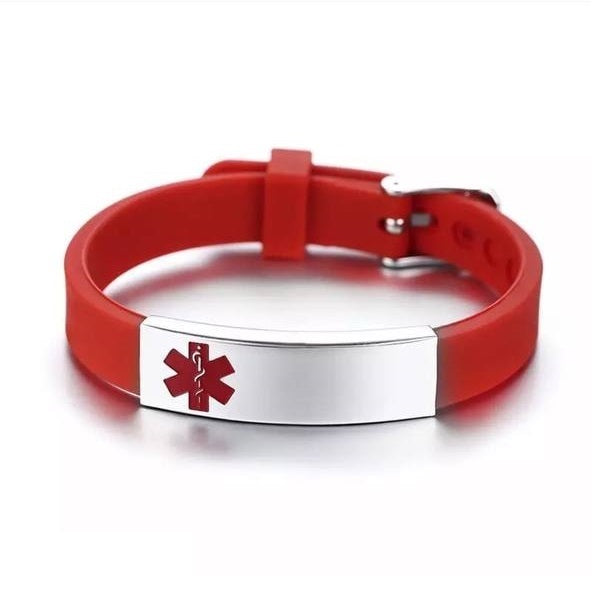 Pulsera personalizable con alertas medicas, graba tus alertas medicas, alergias, tipo de sangre.