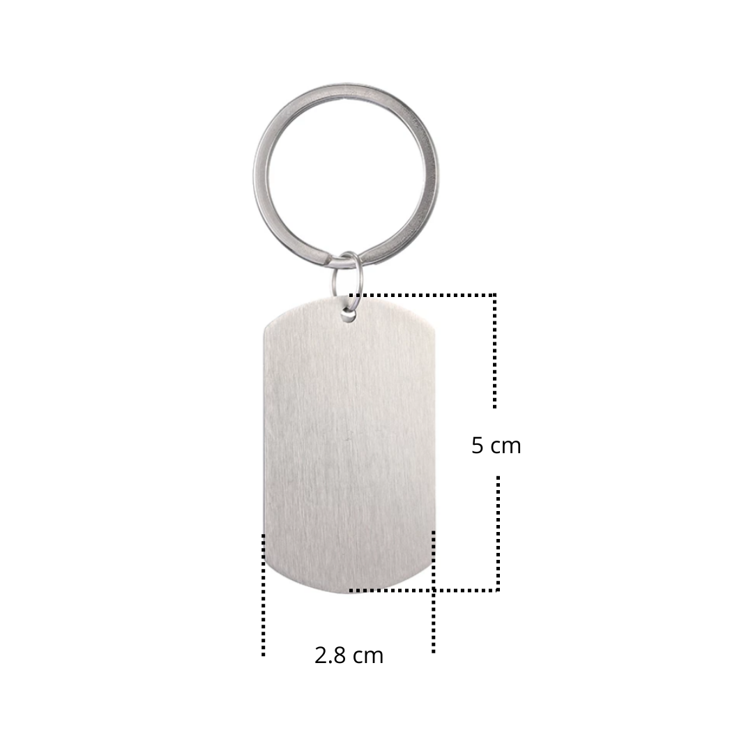 Llavero personalizable con foto y dedicatoria, llavero de acero personalizable