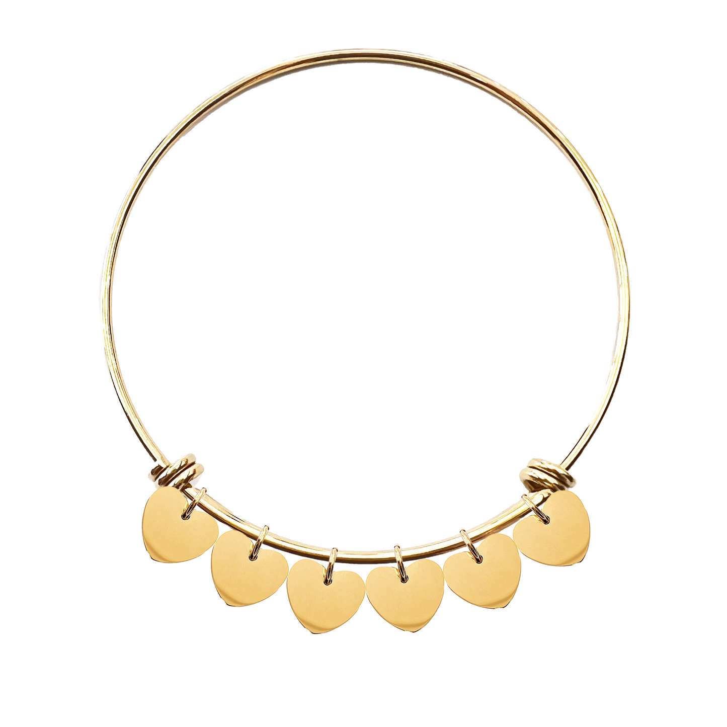 Pulseras con corazones personalizable, Pulseras de acero inoxidable personalizable con nombre