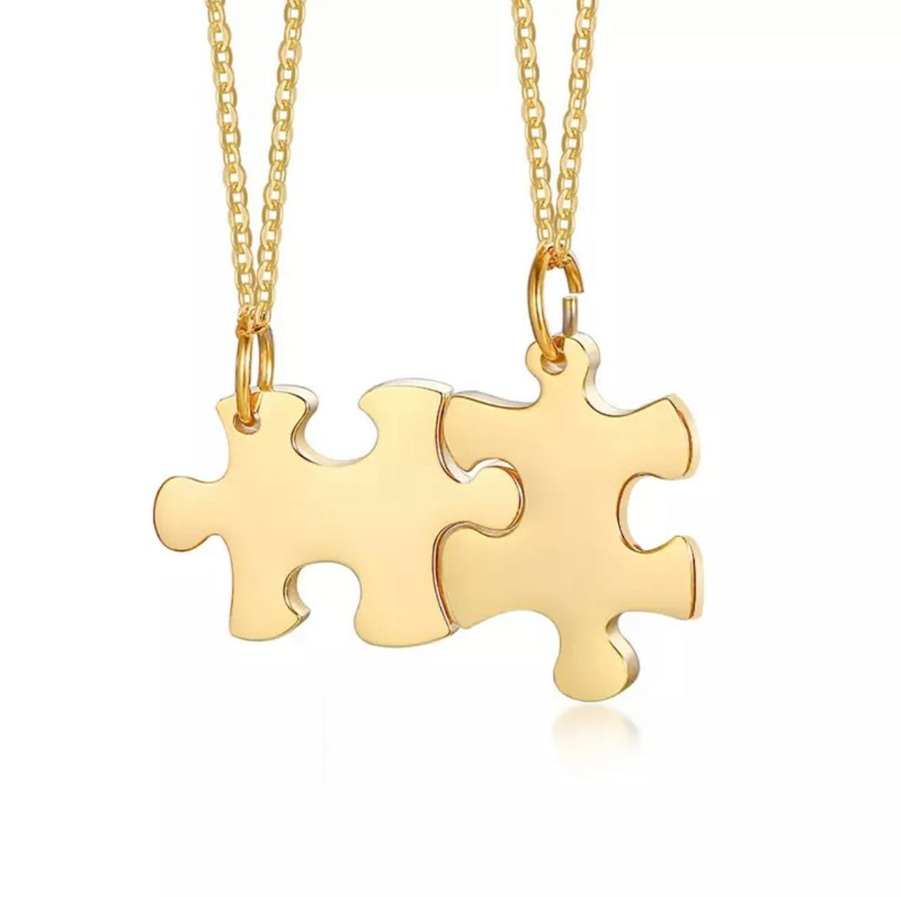 Collar con dijes de rompecabezas personalizable, collar de rompecabezas