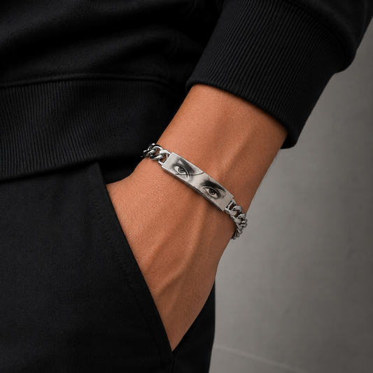 Pulsera Personalizable de Acero Inoxidable con Grabado de Foto o Texto | Regalo Único