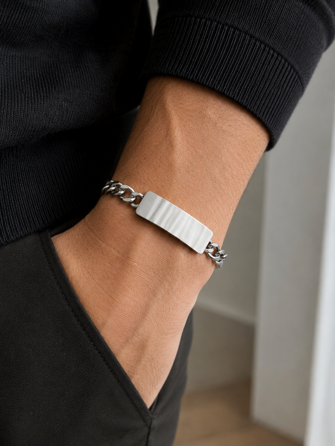 Pulsera Personalizable de Acero Inoxidable con Grabado de Foto o Texto | Regalo Único