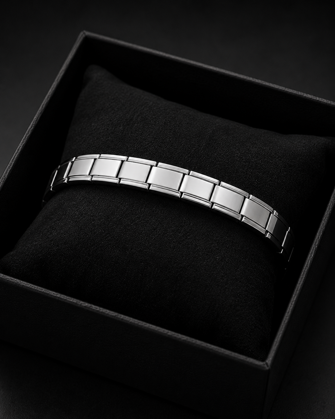 Pulsera Personalizable de Acero Inoxidable con Eslabones Modulares | 19.5 cm