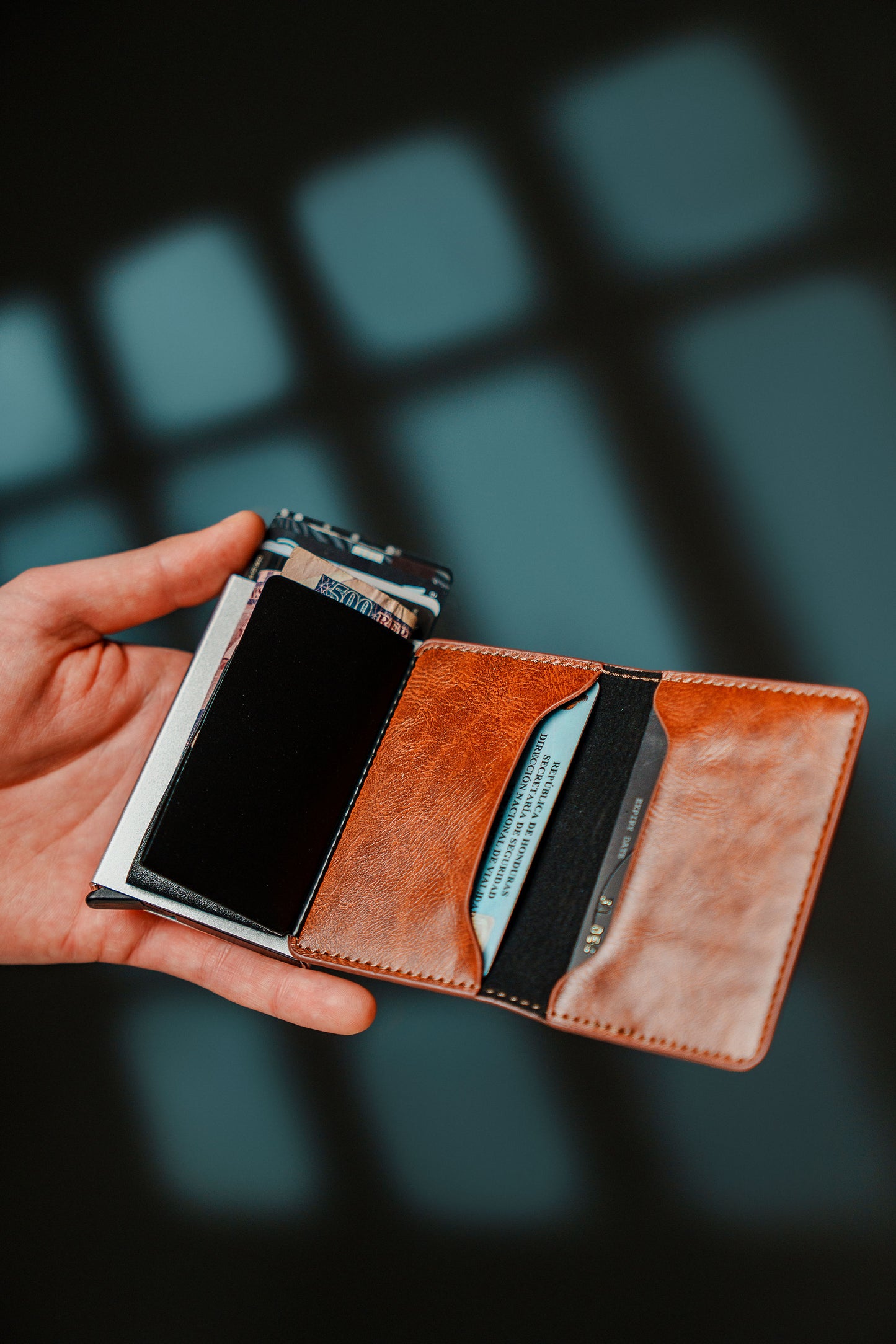 Tarjetero RFID, dispensador de tarjetas, organizador de tarjetas