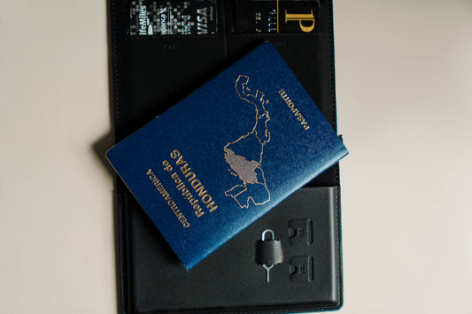 Porta Pasaporte Premium Monroe – Protección RFID, Compartimentos para Tarjetas, SIM y Efectivo, billetera