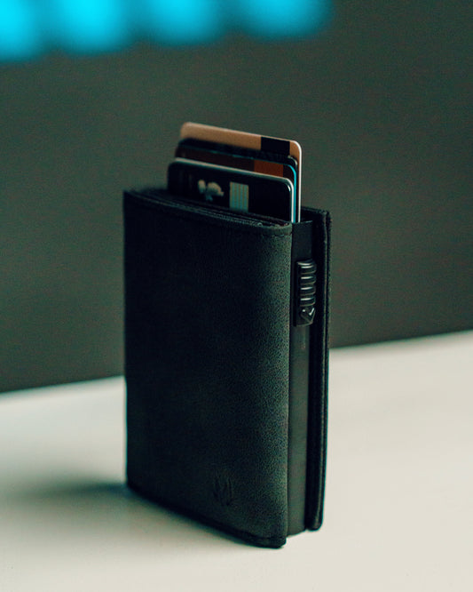 Tarjetero y billetera con RFID, dispensador de tarjetas, organizador de tarjetas, billetera y tarjetero, guarda efectivo y tarjetas