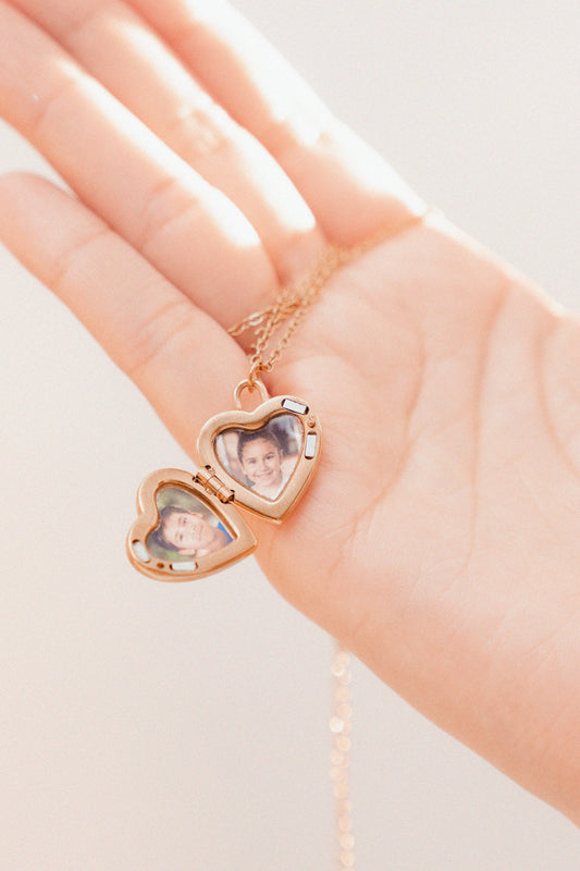 Relicario dorado con estrella personalizable con foto a color Collar personalizable