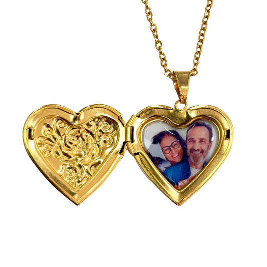 Relicario personalizable con foto a color Collar personalizable