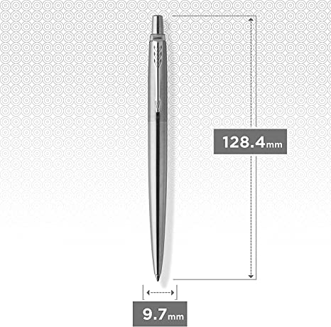 Boligrafo Parker Jotter de acero inoxidable flecha dorada, punta media, tinta Azul